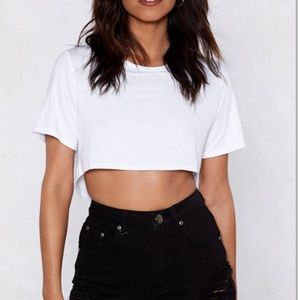 nasty gal white tshirt